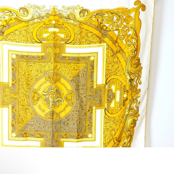EUC$585 HERMES Gold SCARF - Picture 8 of 16